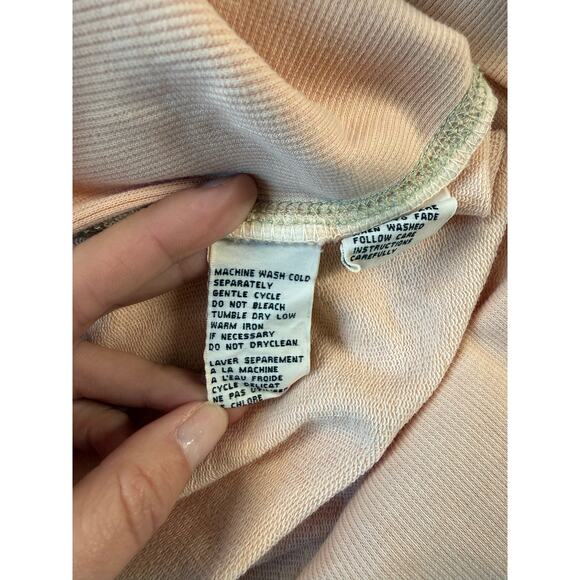 Tommy Bahama Quarter Zip Size XL Terry Cloth Pullover Peachy Pink Stretch - Picture 7 of 10